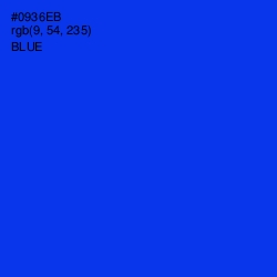 #0936EB - Blue Color Image