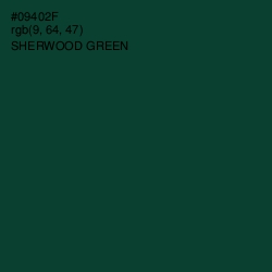 #09402F - Sherwood Green Color Image