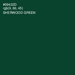 #09422D - Sherwood Green Color Image