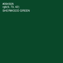 #09492A - Sherwood Green Color Image