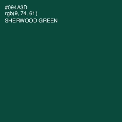 #094A3D - Sherwood Green Color Image