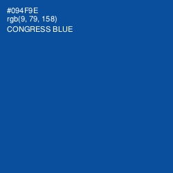#094F9E - Congress Blue Color Image