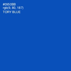 #0950BB - Tory Blue Color Image