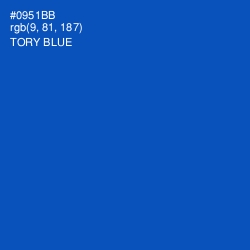 #0951BB - Tory Blue Color Image