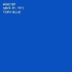 #0951BF - Tory Blue Color Image