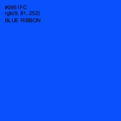 #0951FC - Blue Ribbon Color Image