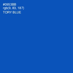 #0953BB - Tory Blue Color Image