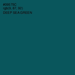 #09575C - Deep Sea Green Color Image