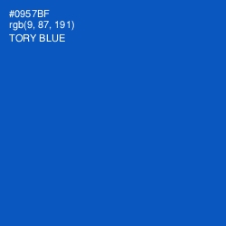 #0957BF - Tory Blue Color Image