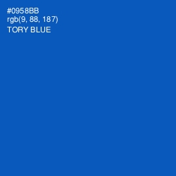 #0958BB - Tory Blue Color Image