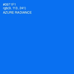 #0971F1 - Azure Radiance Color Image