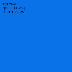 #0972E8 - Blue Ribbon Color Image