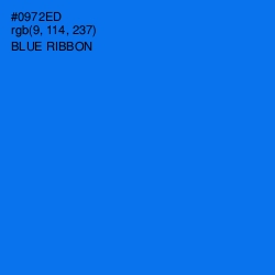 #0972ED - Blue Ribbon Color Image