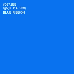 #0972EE - Blue Ribbon Color Image