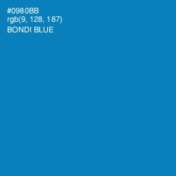 #0980BB - Bondi Blue Color Image