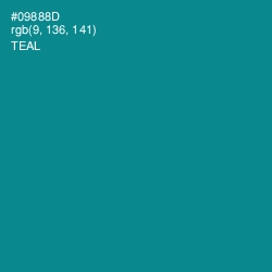 #09888D - Teal Color Image