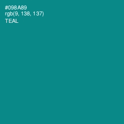 #098A89 - Teal Color Image