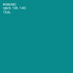 #098A8C - Teal Color Image