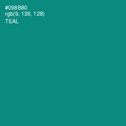 #098B80 - Teal Color Image