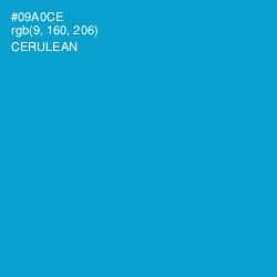 #09A0CE - Cerulean Color Image