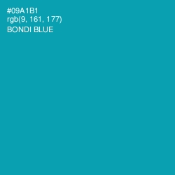 #09A1B1 - Bondi Blue Color Image