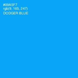 #09A5F7 - Dodger Blue Color Image