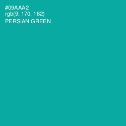 #09AAA2 - Persian Green Color Image
