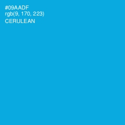 #09AADF - Cerulean Color Image