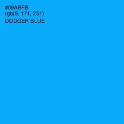 #09ABFB - Dodger Blue Color Image