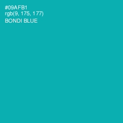 #09AFB1 - Bondi Blue Color Image
