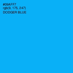 #09AFF7 - Dodger Blue Color Image