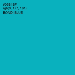 #09B1BF - Bondi Blue Color Image
