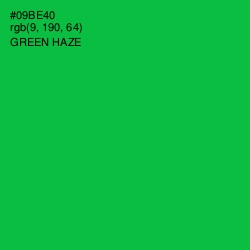 #09BE40 - Green Haze Color Image