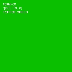 #09BF00 - Forest Green Color Image