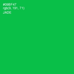 #09BF47 - Jade Color Image