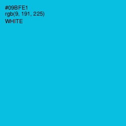 #09BFE1 - Cerulean Color Image