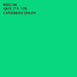 #09D780 - Caribbean Green Color Image