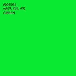 #09E931 - Green Color Image