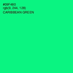 #09F480 - Caribbean Green Color Image