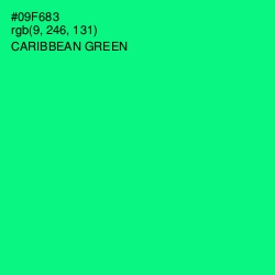 #09F683 - Caribbean Green Color Image