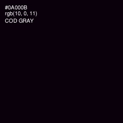 #0A000B - Cod Gray Color Image