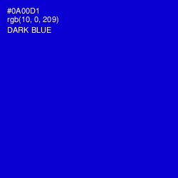 #0A00D1 - Dark Blue Color Image