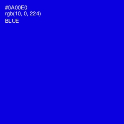 #0A00E0 - Blue Color Image