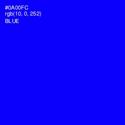 #0A00FC - Blue Color Image