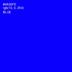 #0A00FE - Blue Color Image