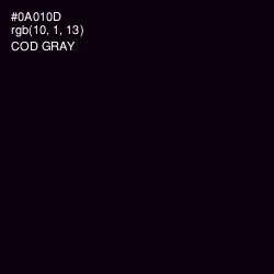 #0A010D - Cod Gray Color Image