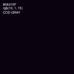 #0A010F - Cod Gray Color Image