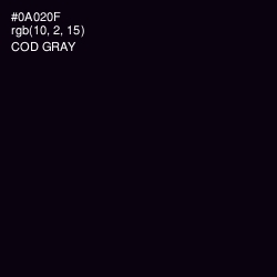 #0A020F - Cod Gray Color Image