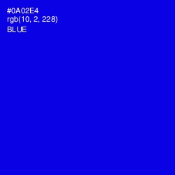 #0A02E4 - Blue Color Image