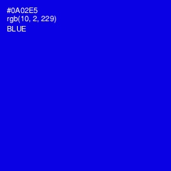 #0A02E5 - Blue Color Image